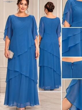Blue Maxi Dress Size 16 New